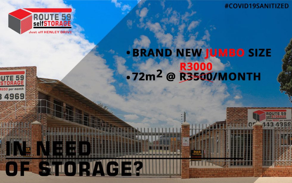 SelfStorage South of Johannesburg Special R59 Storage Self